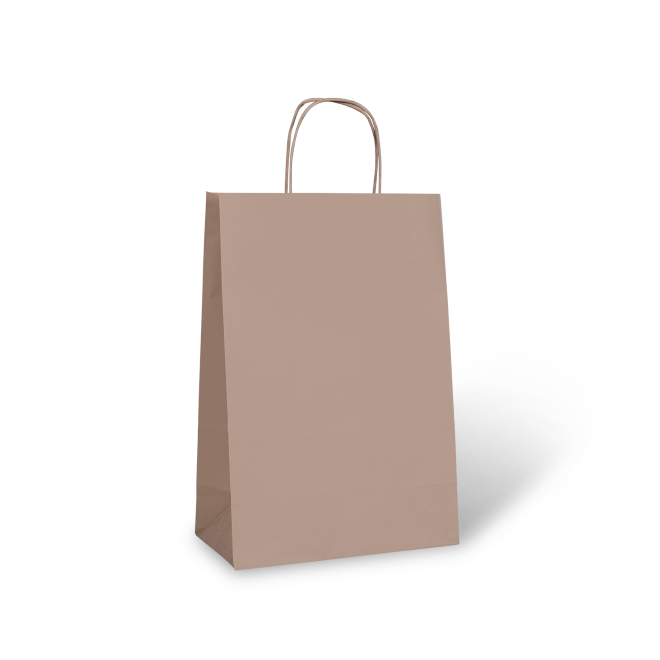 brown paper twist handle bags